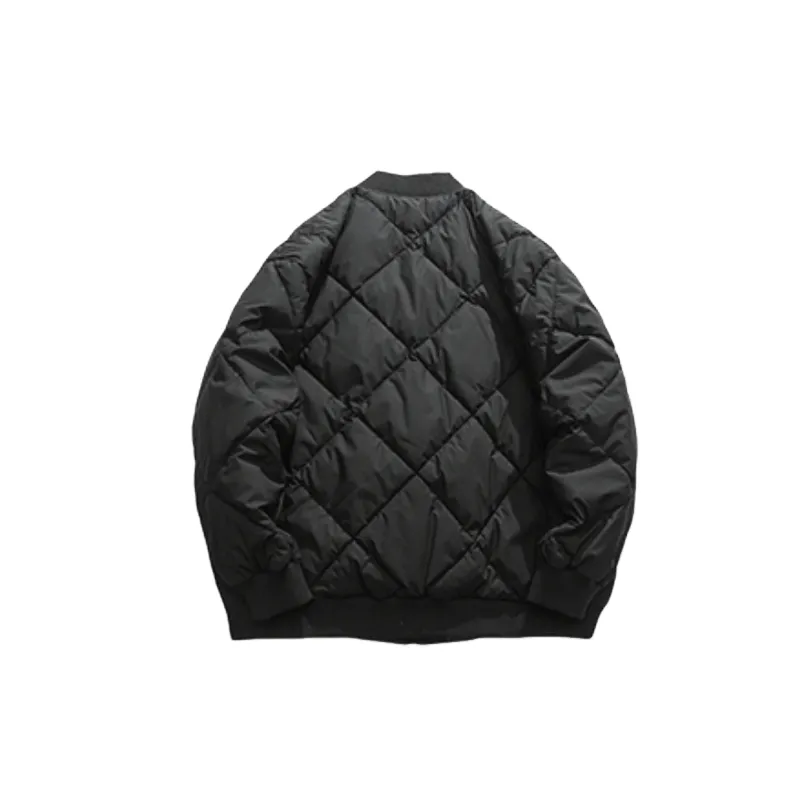 Retro Street Blended Synthetic Fabrics Quilted Jacket-1