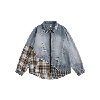 Loose Splicing Slim Jacket