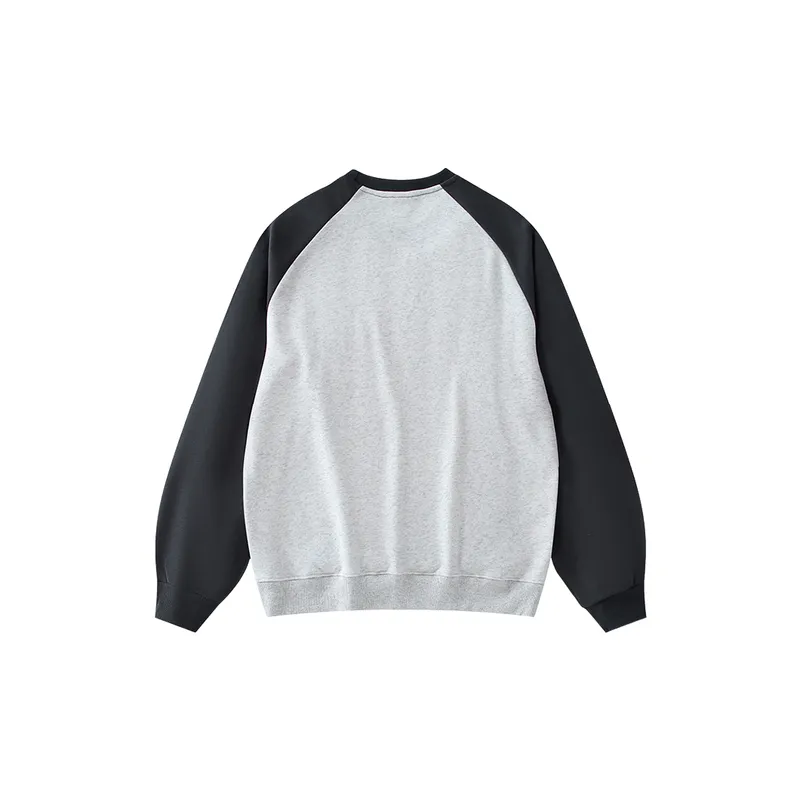 Contrast Color Loose Cotton Sweatshirt-4