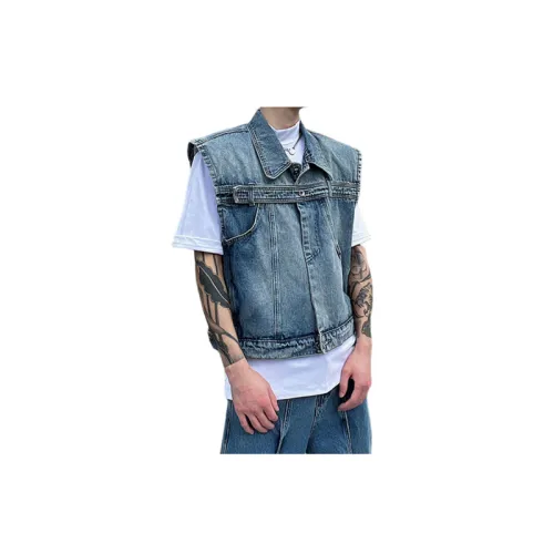 Retro Loose Washed Denim Vest