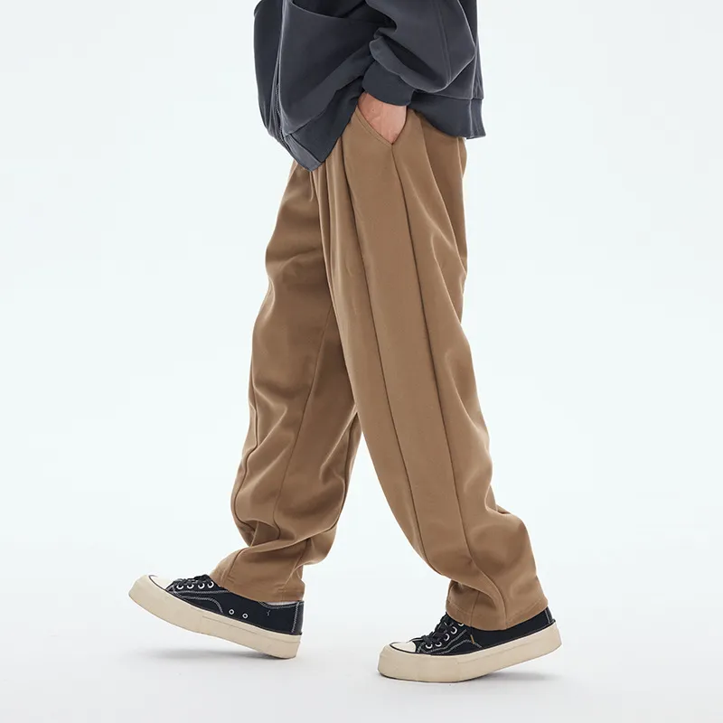 Trendy Plain Blended Synthetic Fabrics Casual Pants-2