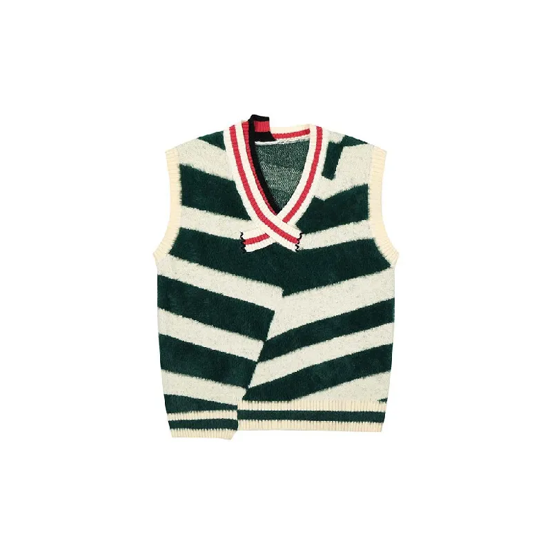 Trendy Hip Hop Contrast Color Blended Synthetic Fabrics Vest-0