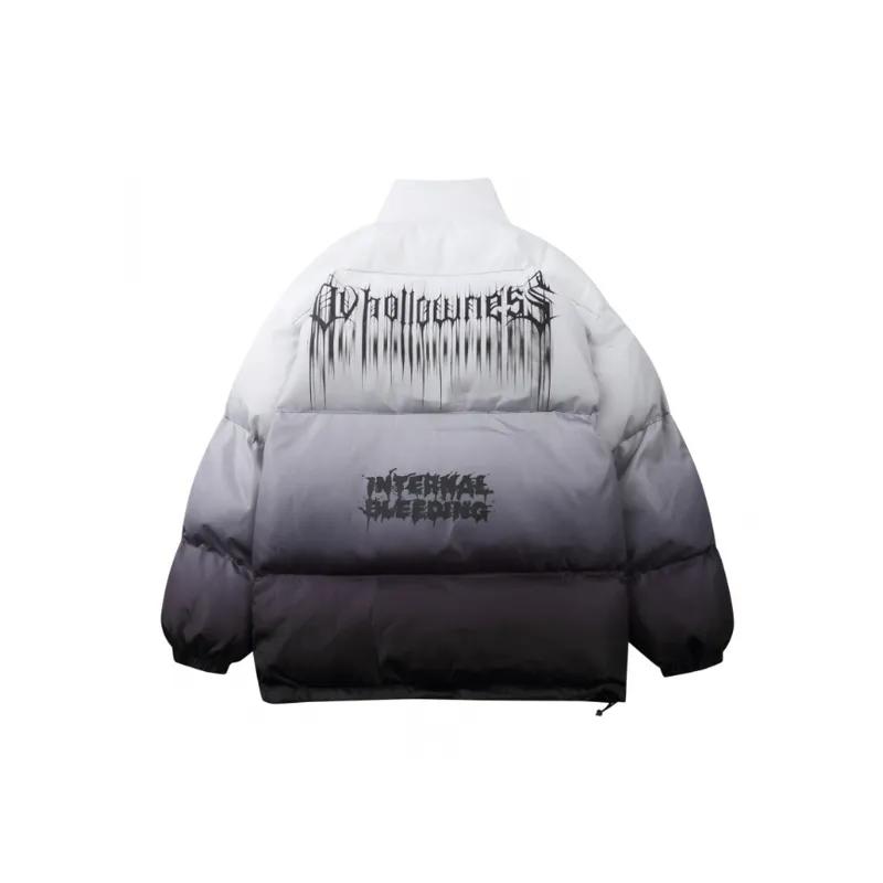 Gradient Tide Brand Ins National Tide Thickened Collar Cotton padded Jacket-5