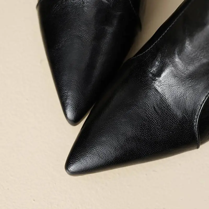 Elegant Plain Zipper Ankle Boots-7