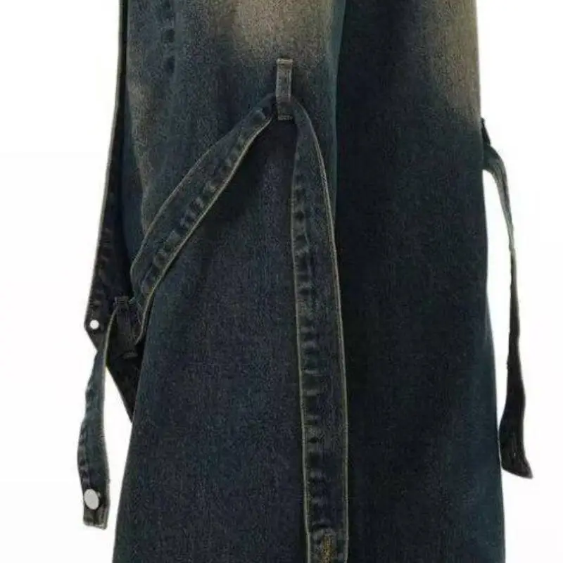 Retro Street Loose Straight Leg Jeans-3
