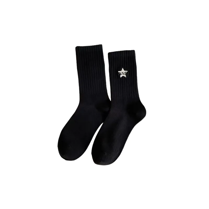 Sporty Simple Polyester Cotton Mid Calf Sock-3