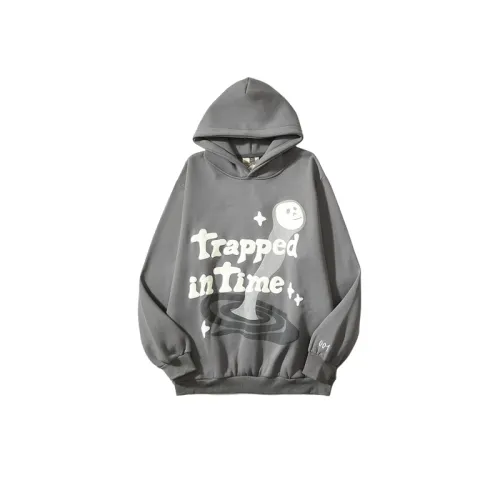 High Street Hip Hop Retro Stuck In Time Foam Printed Hoodie Sweater