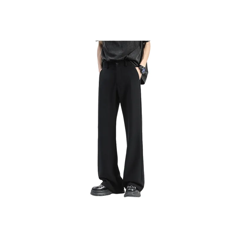 Fashionable Loose Blended Synthetic Fabrics Casual Pants-6