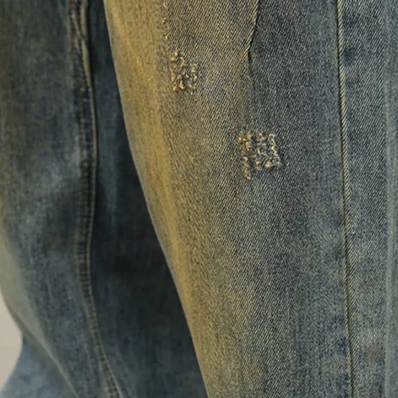 Fashionable Straight Leg Jeans-4