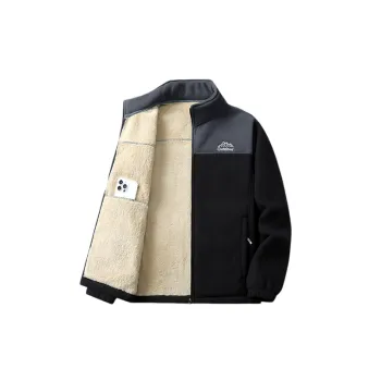 Fashionable Warm Polar Fleece Quilted Jacket