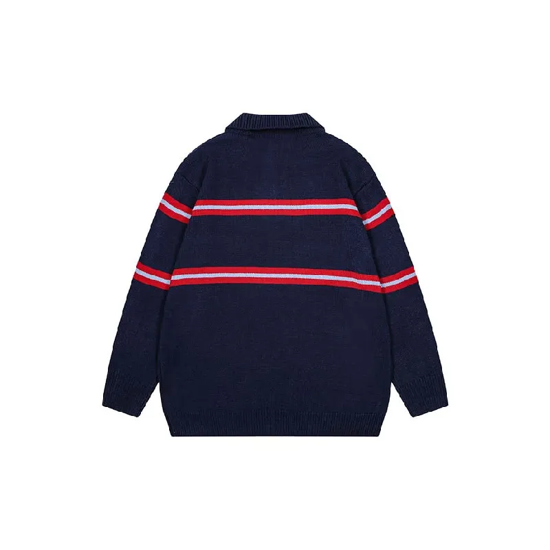 Retro Fashion Blended Synthetic Fabrics Sweater-1