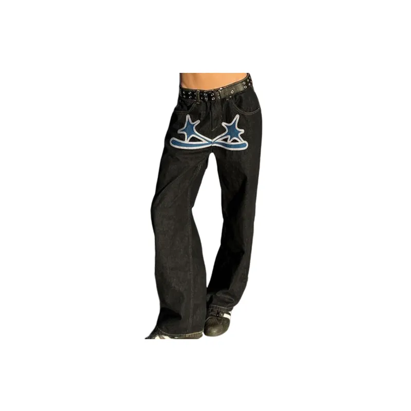 Loose Printed Casual Jeans-3