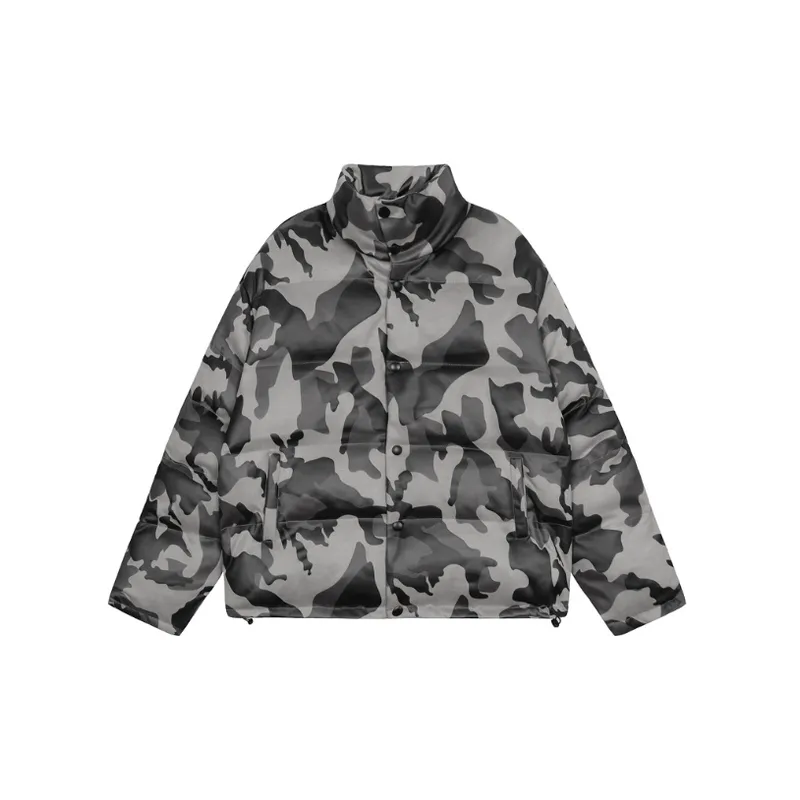 High Street Niche High grade Sense Loose Camouflage Oversize Trendy Brand Cotton padded Coat-2