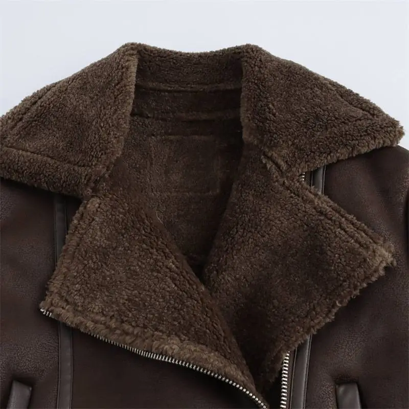 Fashionable Warm Polyester Jacket Women-2