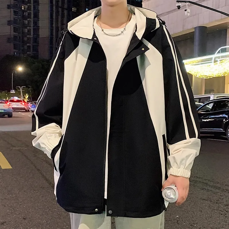 Casual Loose Blended Synthetic Fabrics Outdoor Jacket-3