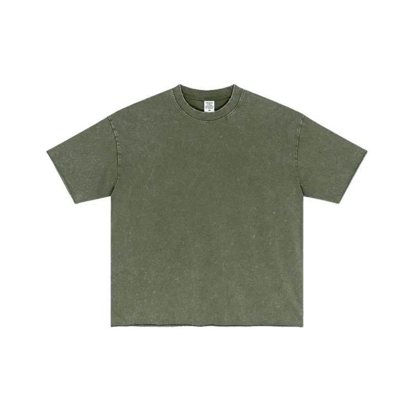 Retro Washed Cotton T Shirt-6