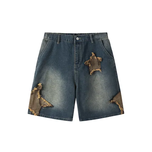 Retro Washed Loose Denim Shorts