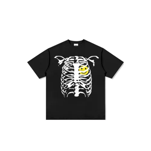 Trendy Skeleton Print Cotton T-Shirt