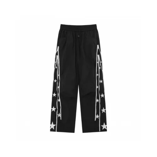 Retro Side Star Hiphop Loose Fashion Brand Straight Casual Pants