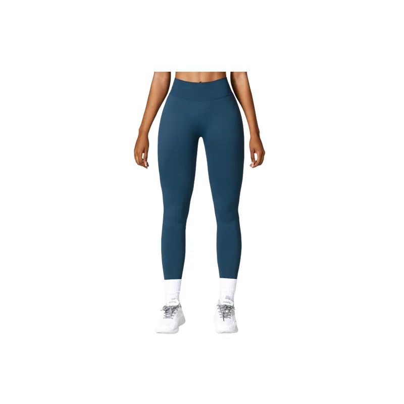 Plain Sporty Nylon Leggings Women-2
