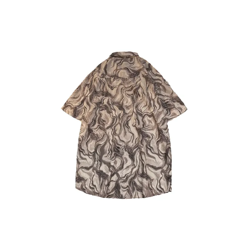 Retro Loose Cotton Blended Fabric Shirt-1