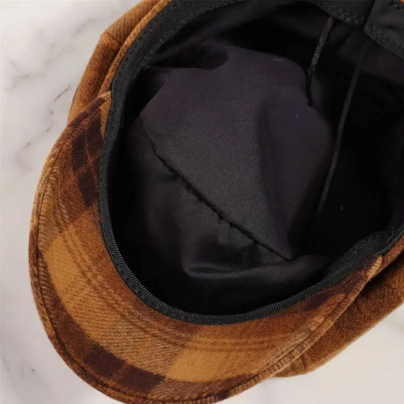 Casual Plaid Beret Women-5