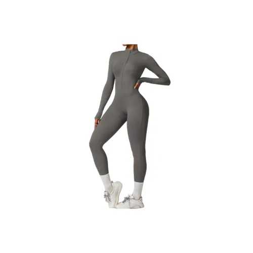 Sporty Zipper Bodysuit Women