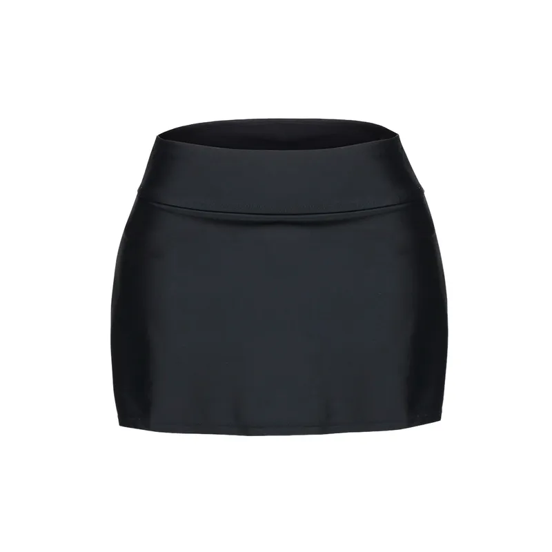 Simple Basics Polyester Casual Skirt Women-0