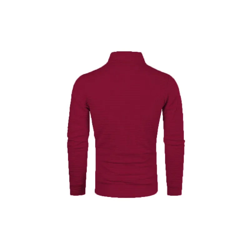 Zipper Casual Blended Synthetic Fabrics Sweatshirt-12
