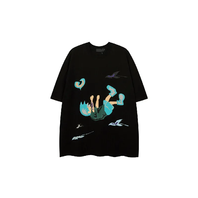 Street Cartoon 100% Cotton T Shirt-0