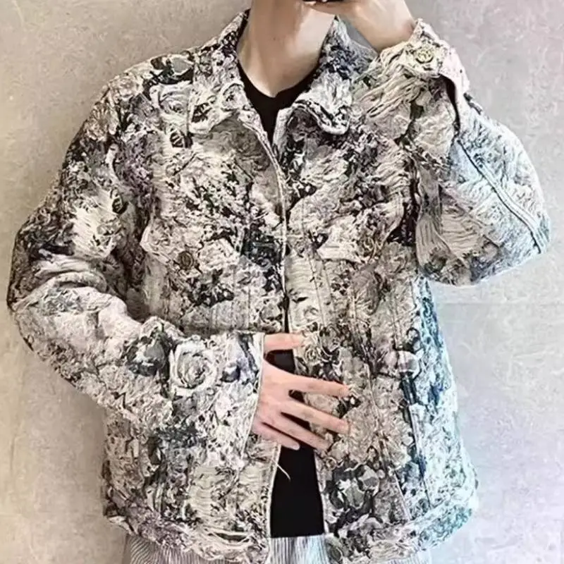 Fashionable Washed Embroidered Jacket-2