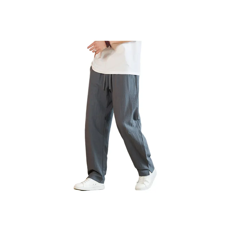 Plain Loose Casual Pants-5