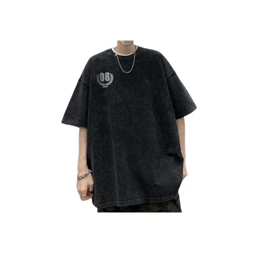 Washed And Distressed Hip-Hop Versatile T-Shirt