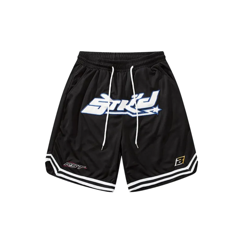 Retro Hip Hop Trendy Loose Basketball Shorts-3