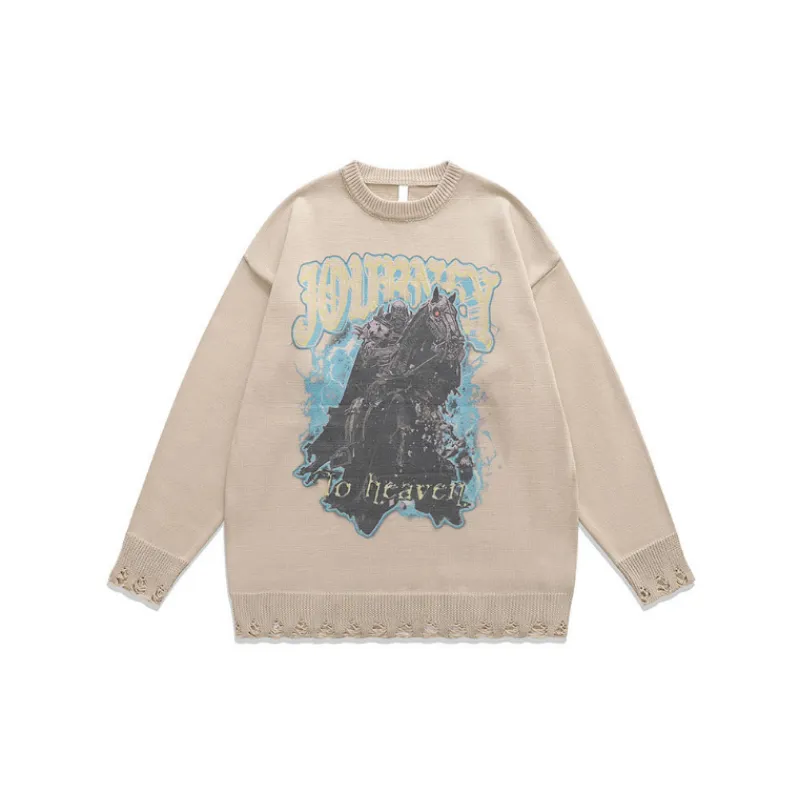 Street Printed Lazy Style Sweater-4