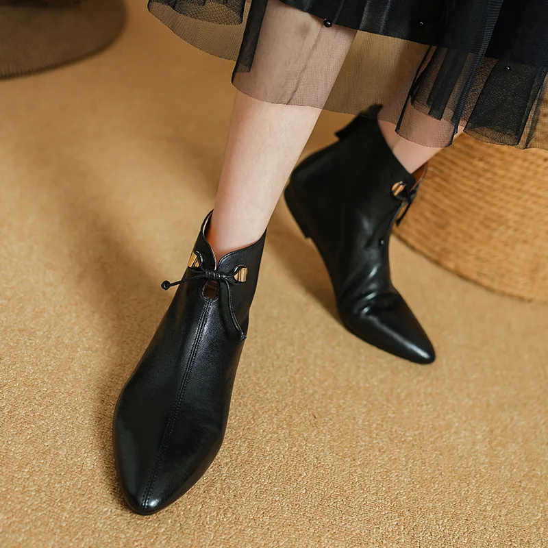 Bow Fashionable Ankle Boots-1