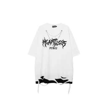 Retro Hip Hop Cotton Blended Fabric T-Shirt Unisex