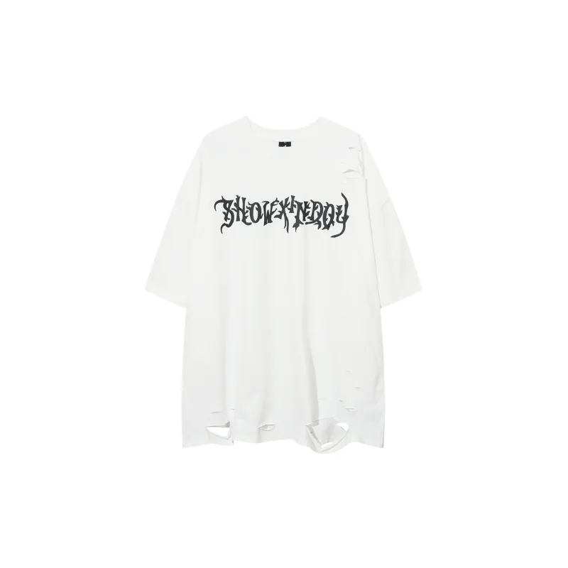Retro Washed Blended Synthetic Fabrics T Shirt-2