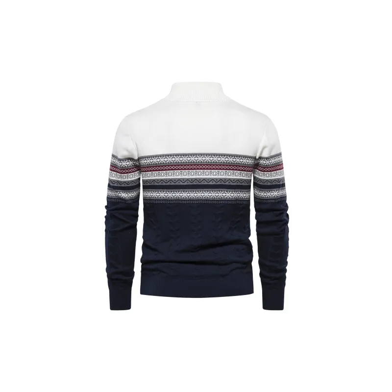 Simple Long Sleeve Cotton Sweater-5