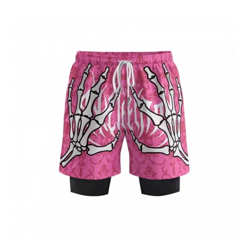 Fake Two Piece Double Layer Training Shorts-0