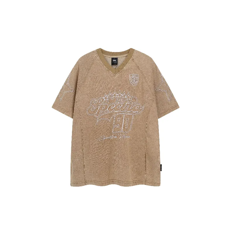 Retro Embroidery 100% Cotton T Shirt-2