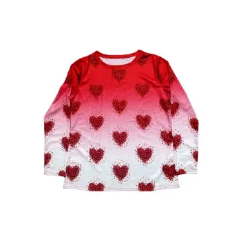 Casual Printed Long Sleeve Terylene/Rayon Fabric Sweatshirt Women