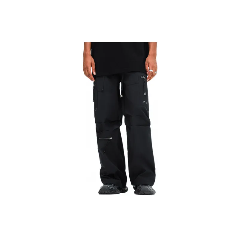 Retro Street Zipper Cargo Pants-3
