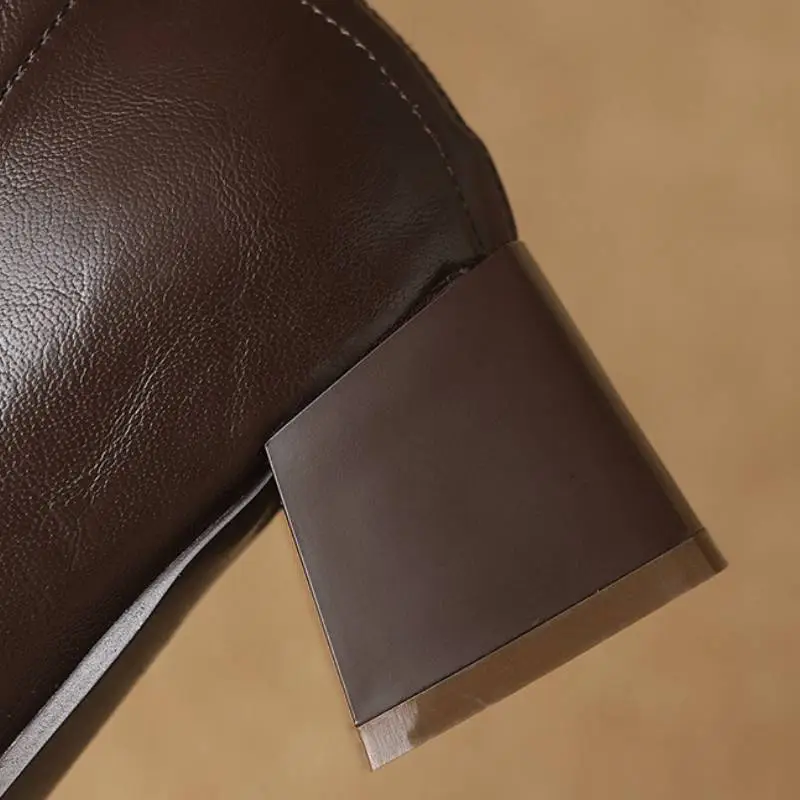 Casual Fashionable Plain Ankle Boots-7