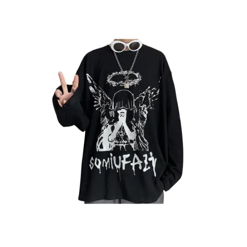 Vintage Hand-painted Printed Long Sleeve T-shirt