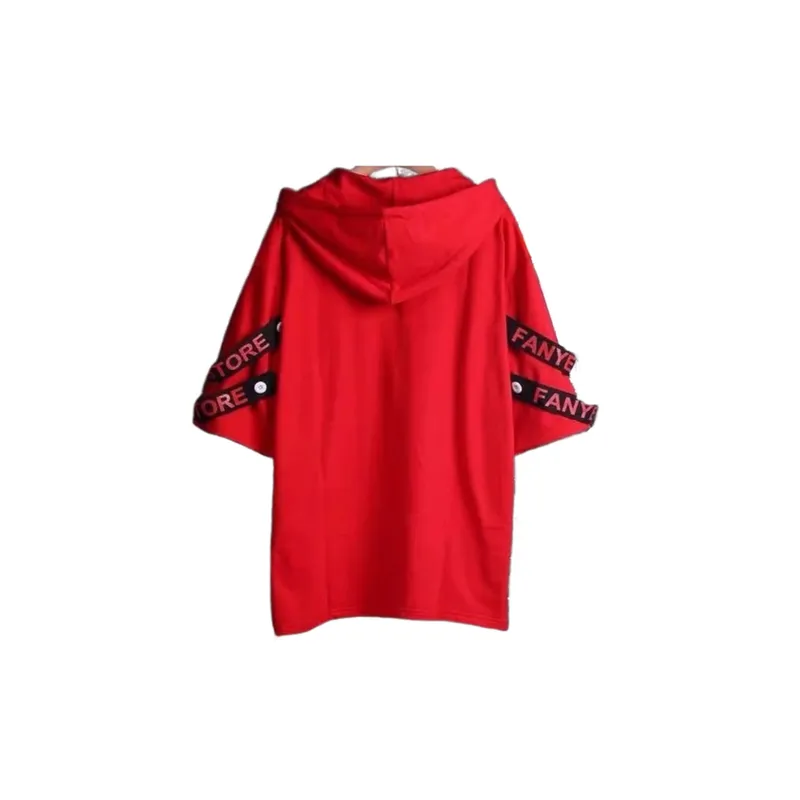 Loose Color Matching Half-Sleeve T-shirt-5