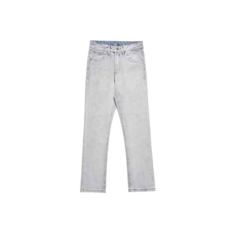 Skull Flame Hip hop Rock Washed Trousers