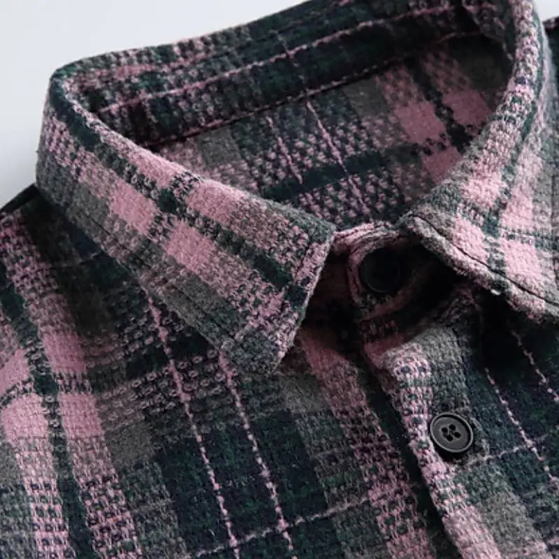 Trendy Contrast Color Acetate Shirt-2