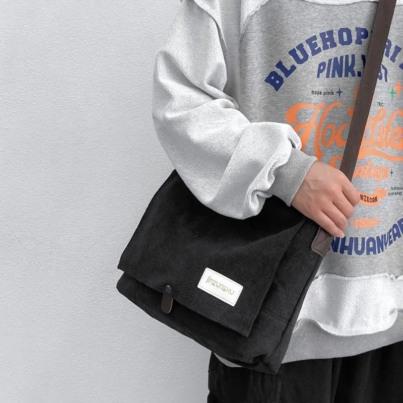 Retro Plain Crossbody Bag-7