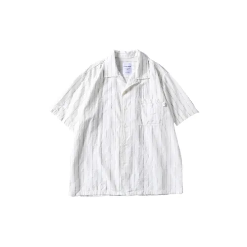 Retro Striped Linen Blend Fabric Shirt Unisex